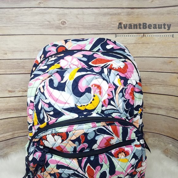 Vera Bradley Essential Backpack Mod Paisley Multicolor Pink Black Christmas main image 10